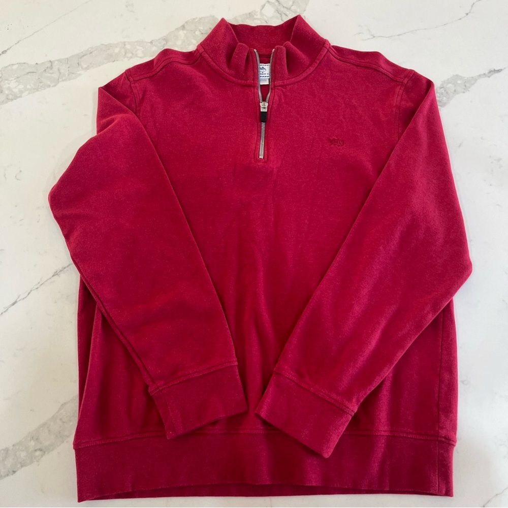 Southern Tide Men’s 1/4 Zip Red Pullover Size Medium